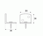 ANGULO ANCLAJE C/TORNILLO AN19 30x36mm ZN