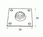 PLACA C/TUERCA PLC12 M8x50x50mm ZN