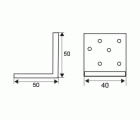 ANGULO PESANTE AN12 50x50x40mm ZN