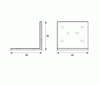 ANGULO PESANTE AN14 60x60x40mm ZN