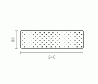 PLACA RECTA PERFORADA PLC10 240x80mm ZN