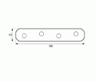 ET PLACA RECTA UNION PLC01 120x19mm BC