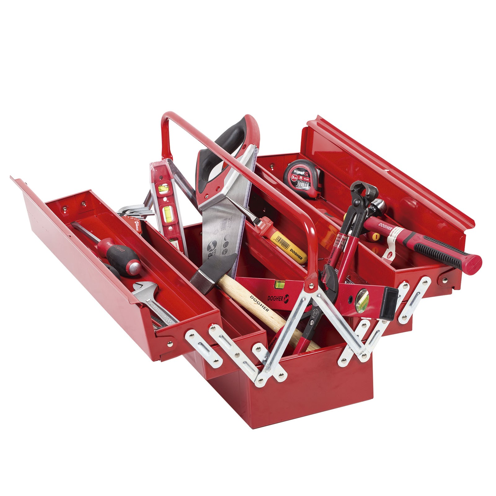 Caja DOGHER Herramientas Metal 5 Bandejas 550 x 200 x 208 mm