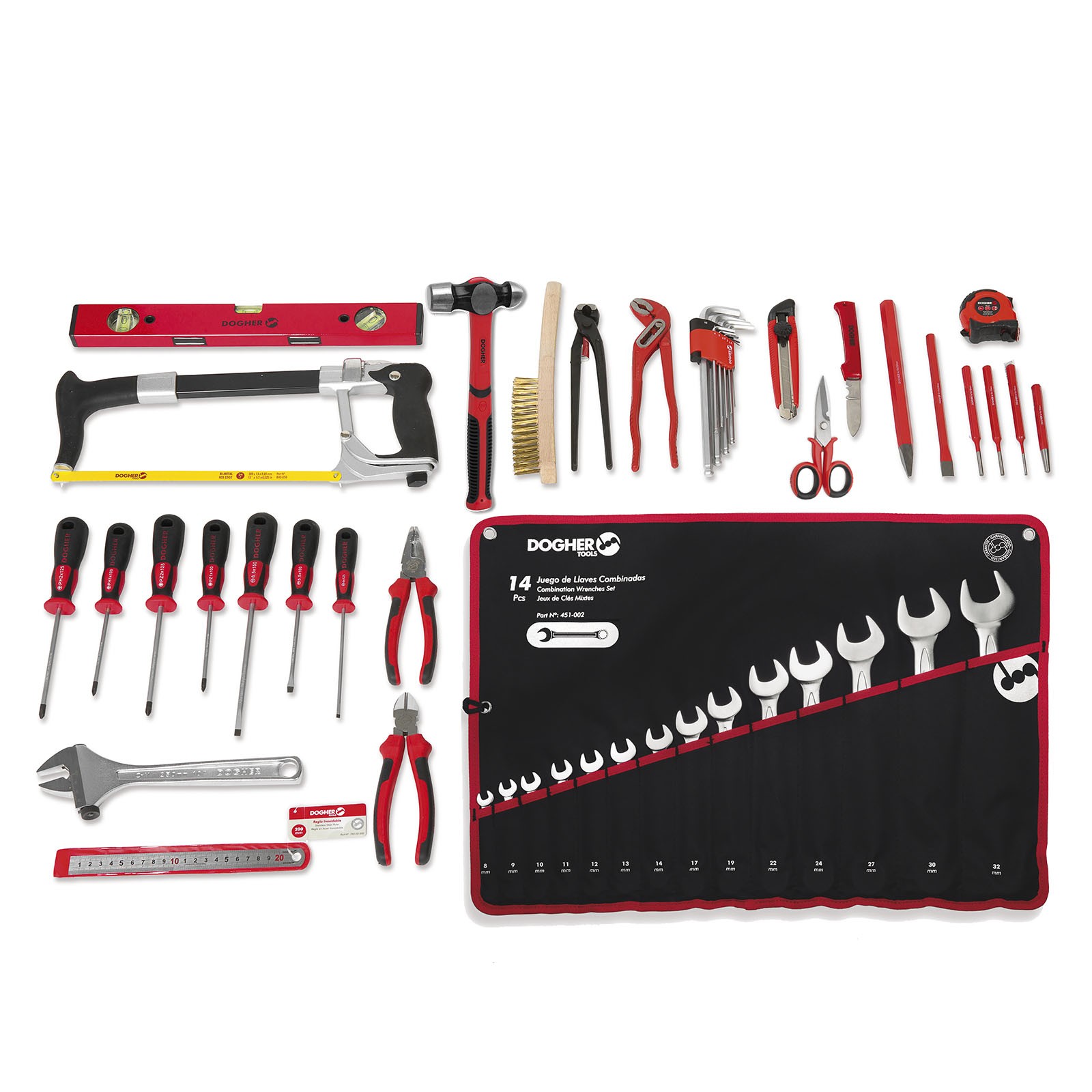 Caja DOGHER Herramientas Metal 5 Bandejas + 50 Herramientas