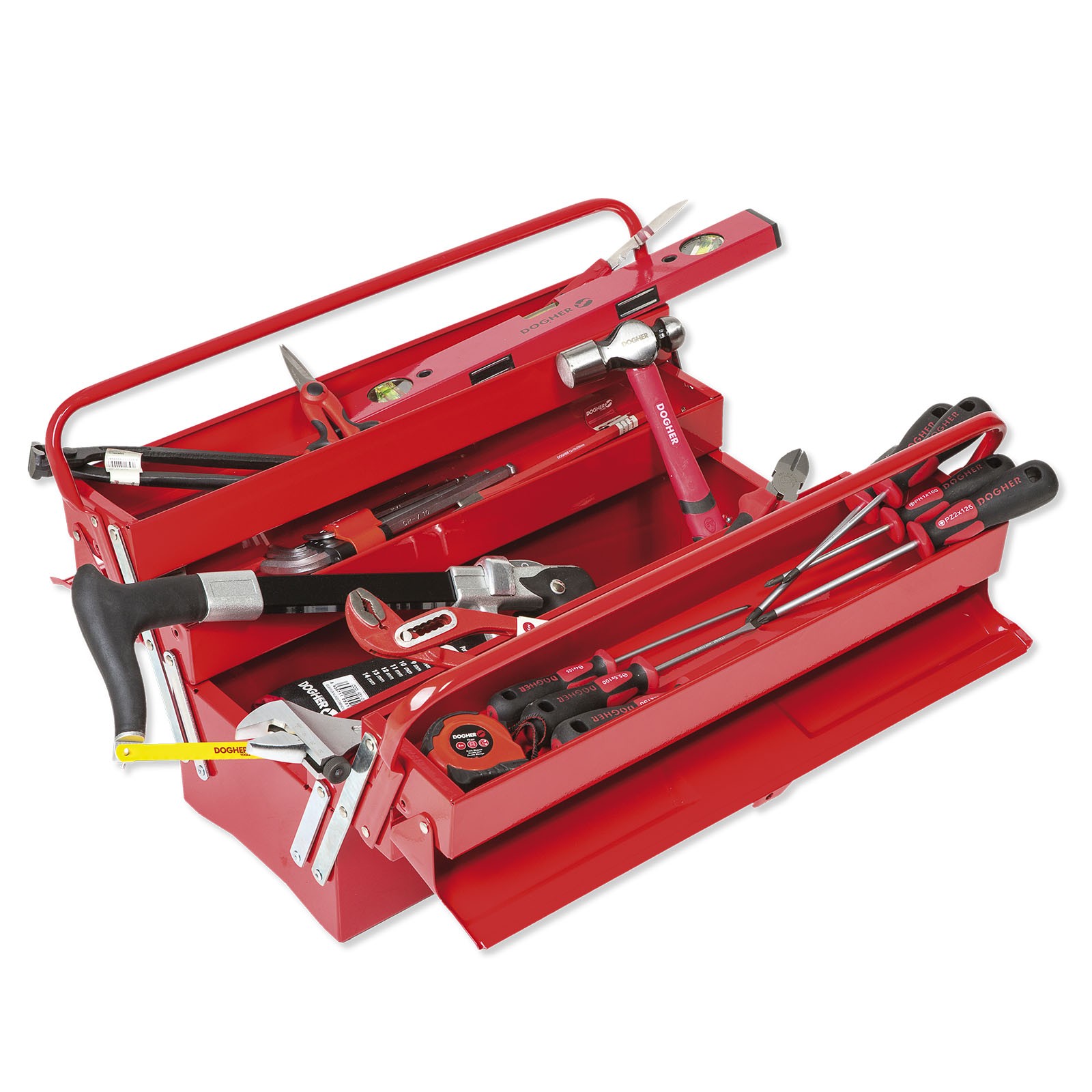 Caja DOGHER Herramientas Metal 5 Bandejas + 50 Herramientas