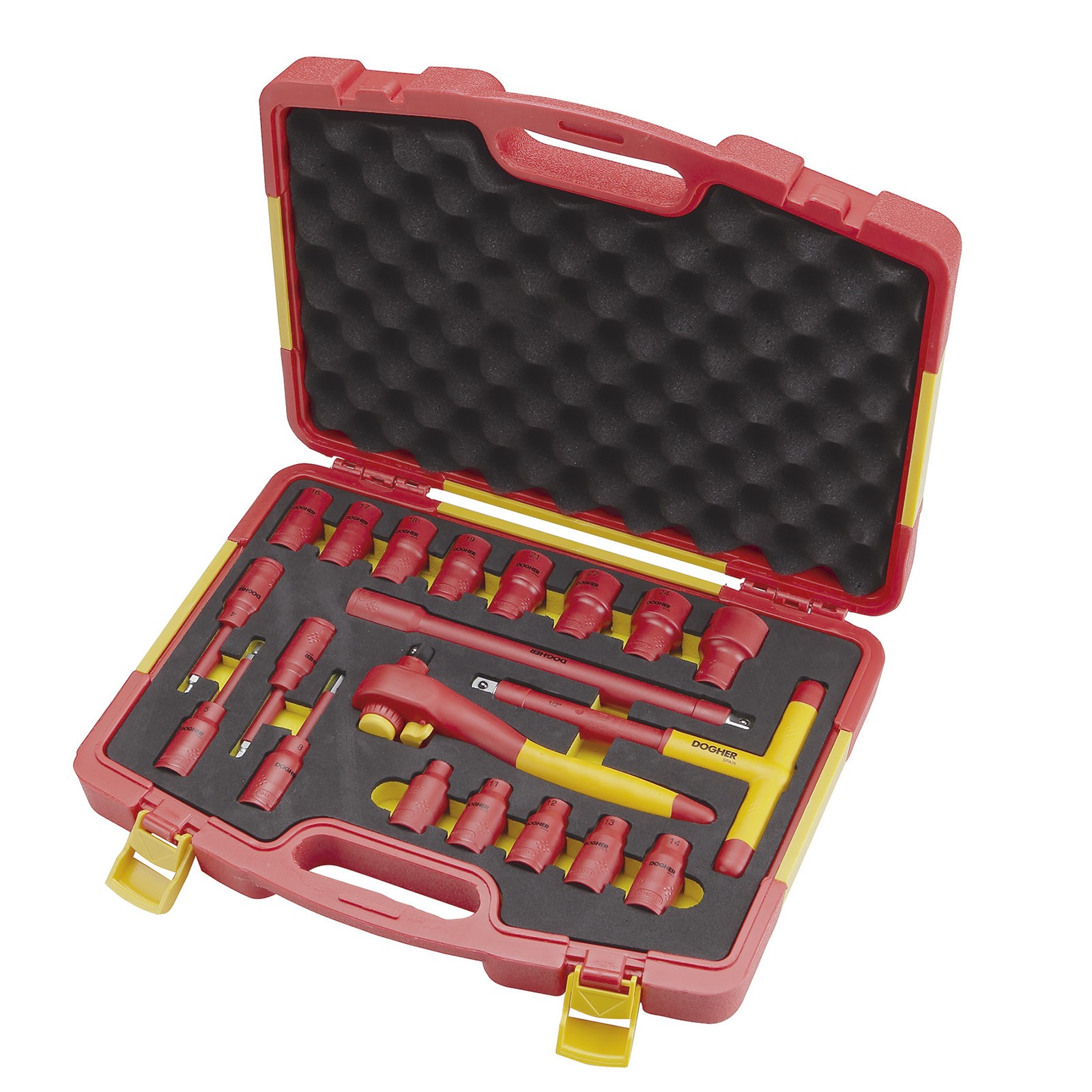 Trolley DOGHER GOBOX Hermético + Herramienta VDE + Maletín Vasos VDE