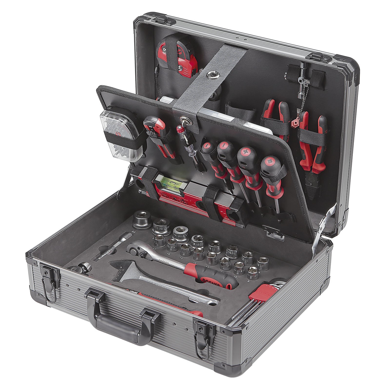 Maleta DOGHER ALUBOX + Herramientas Profesional 85 Piezas