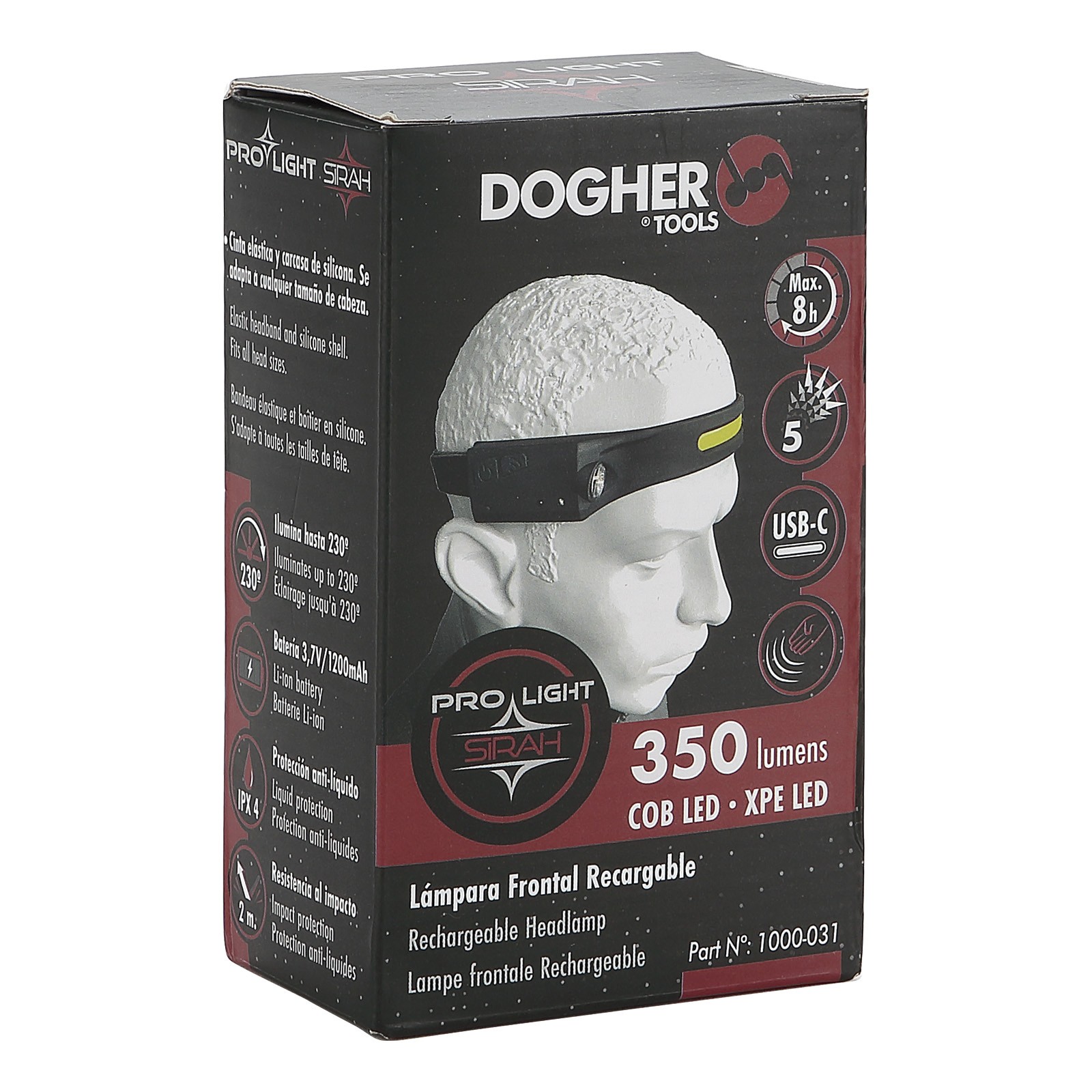 Lámpara PROLIGHT Frontal SIRAH 350 Lumen COB LED-XPE LED