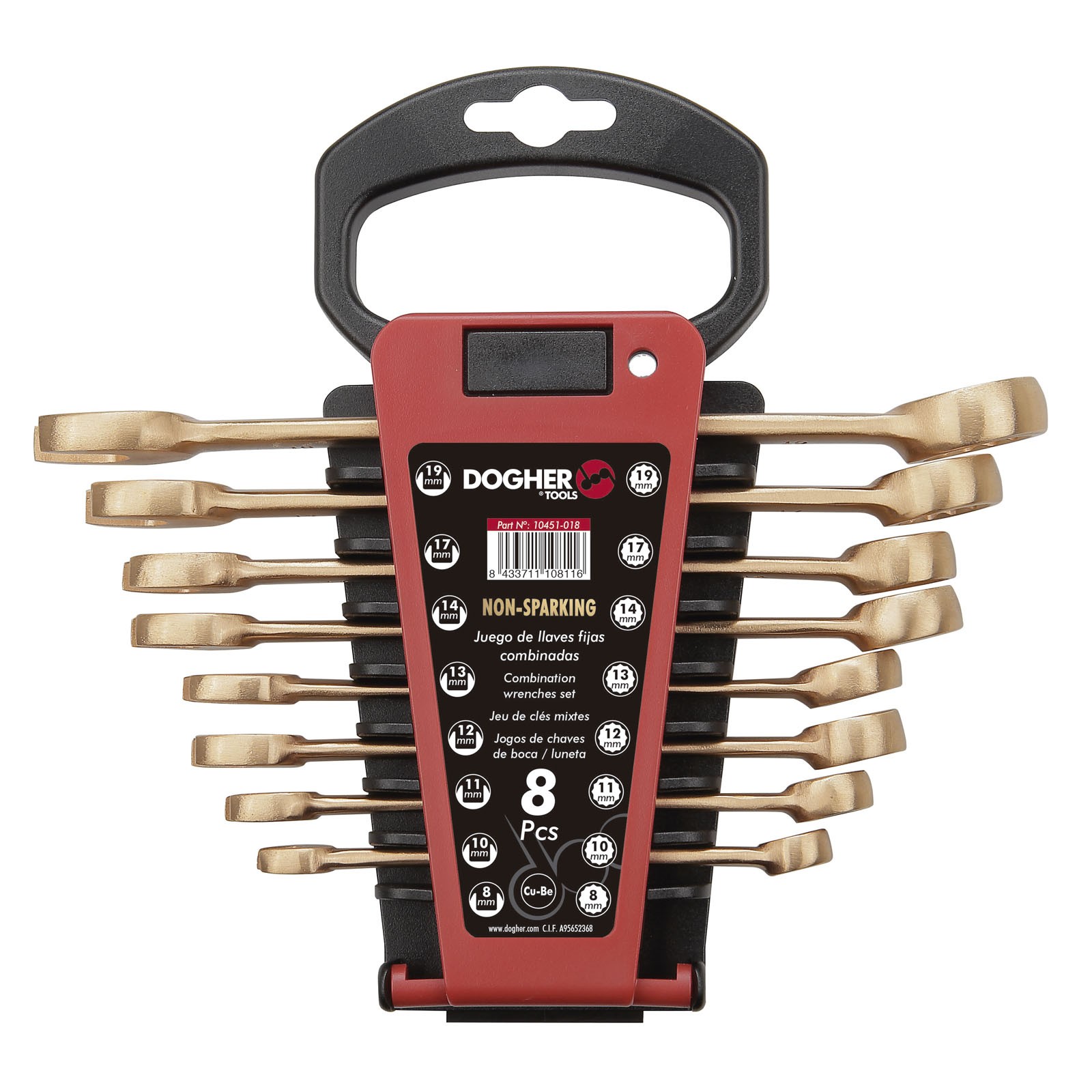 Juego DOGHER 8 Llaves Combinadas Antichispa