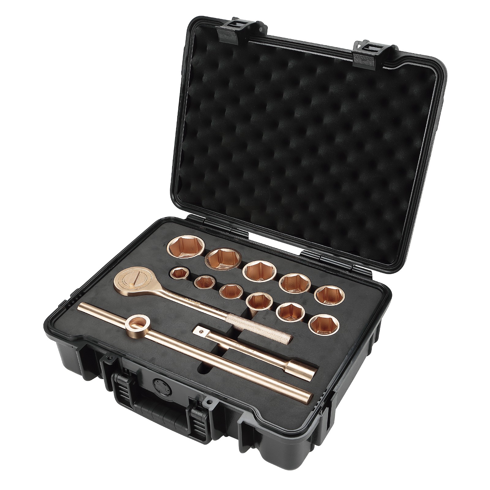 Juego DOGHER Maletín Vasos Hexagonal Antichispa 14Pcs 3/4