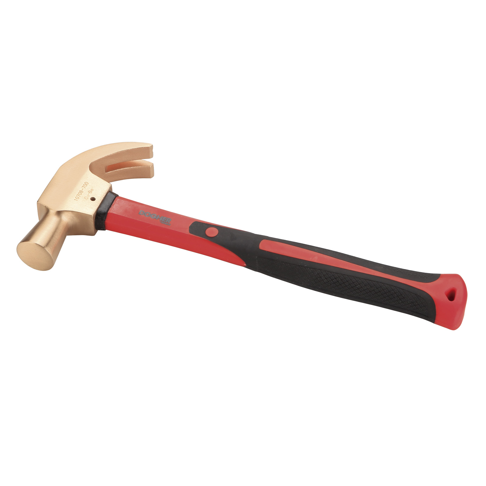 Martillo DOGHER Uña Curva Mango Fibra de Vidrio Antichispas