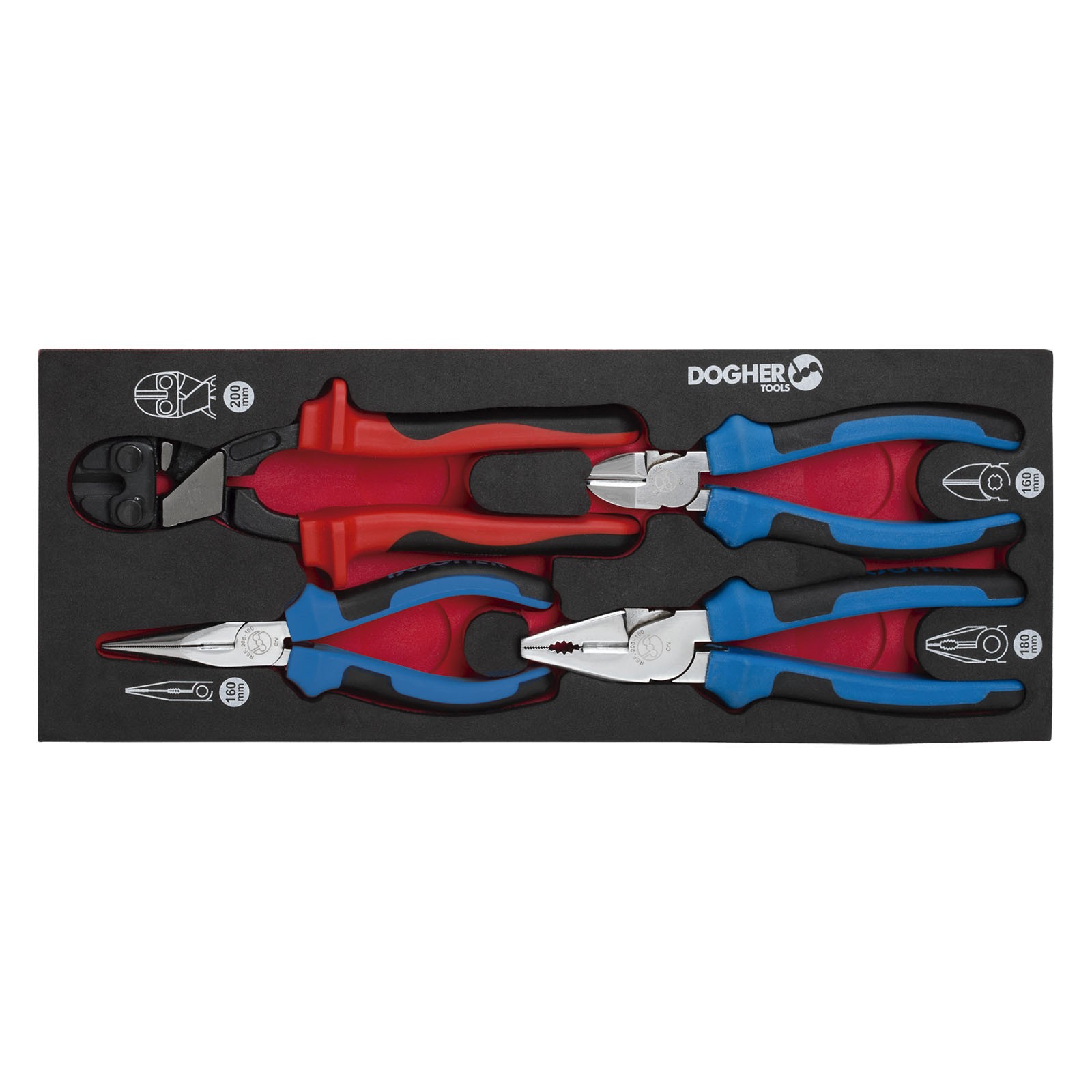 Bandeja Combinable DOGHER 1/4 - 4 Alicates Alta Potencia