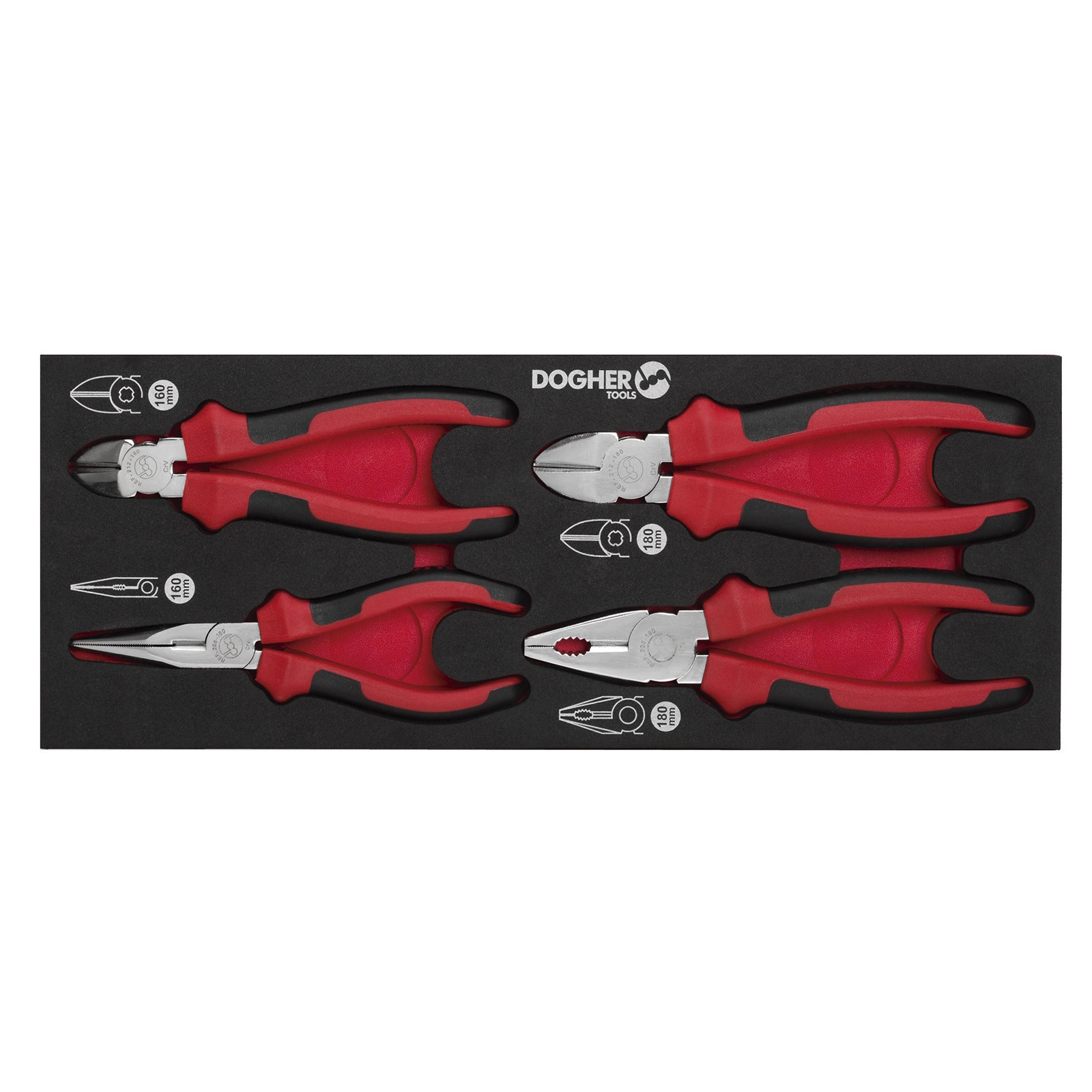 Bandeja Combinable DOGHER 1/4 - 4 Alicates Profesionales