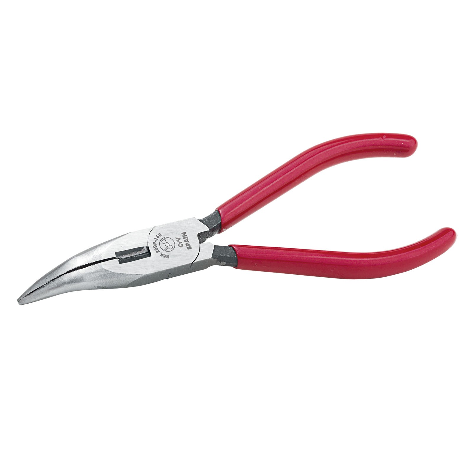 Alicate Boca Semirredonda Curva DOGHER con Corte Mango Pvc CrV