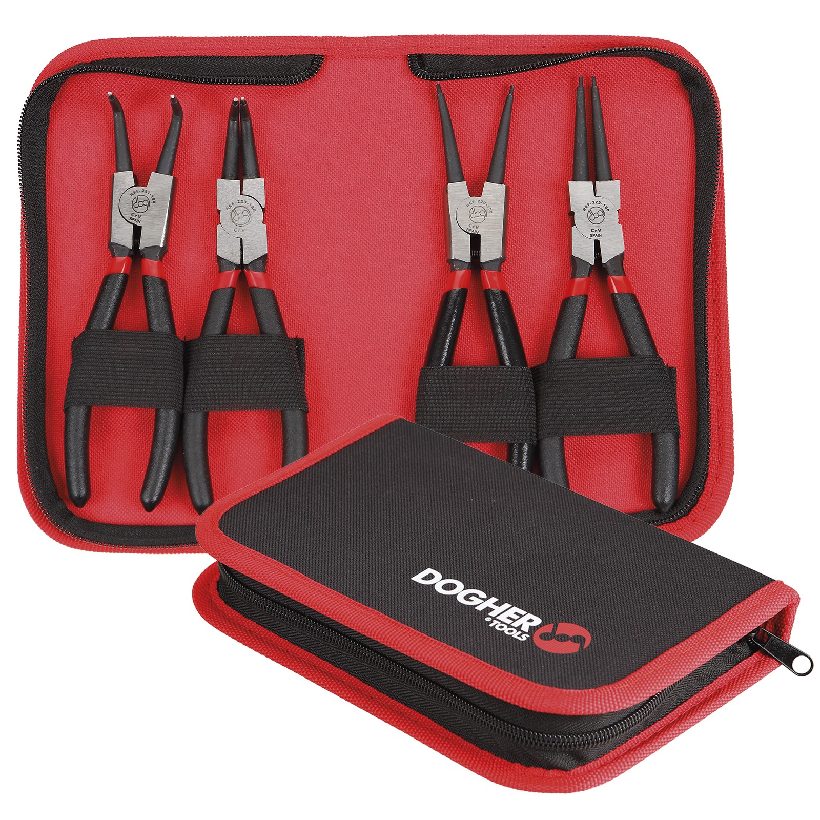 Estuche 4 Alicates Seeger DOGHER 155mm