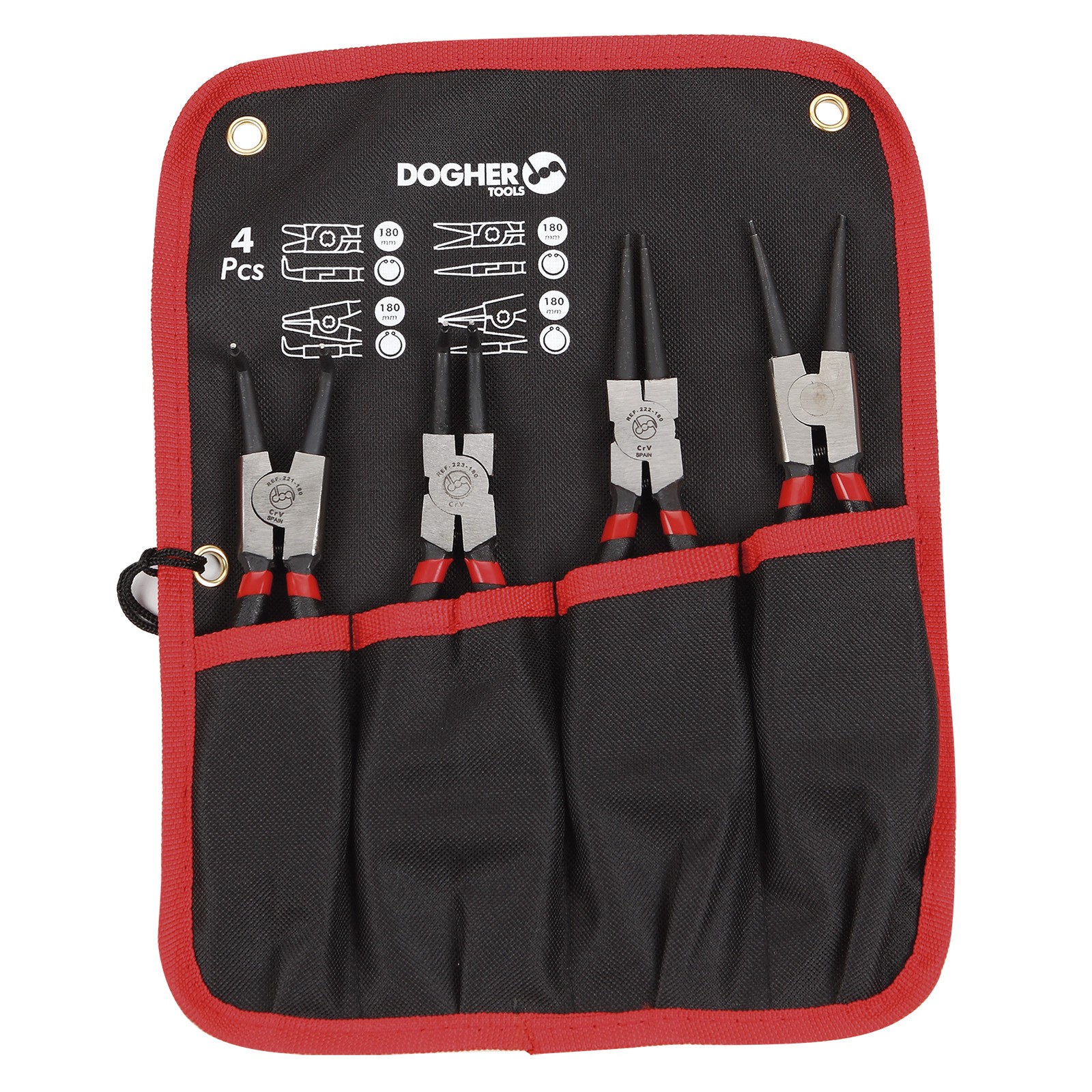 Bolsa 4 Alicates Seeger DOGHER 180mm