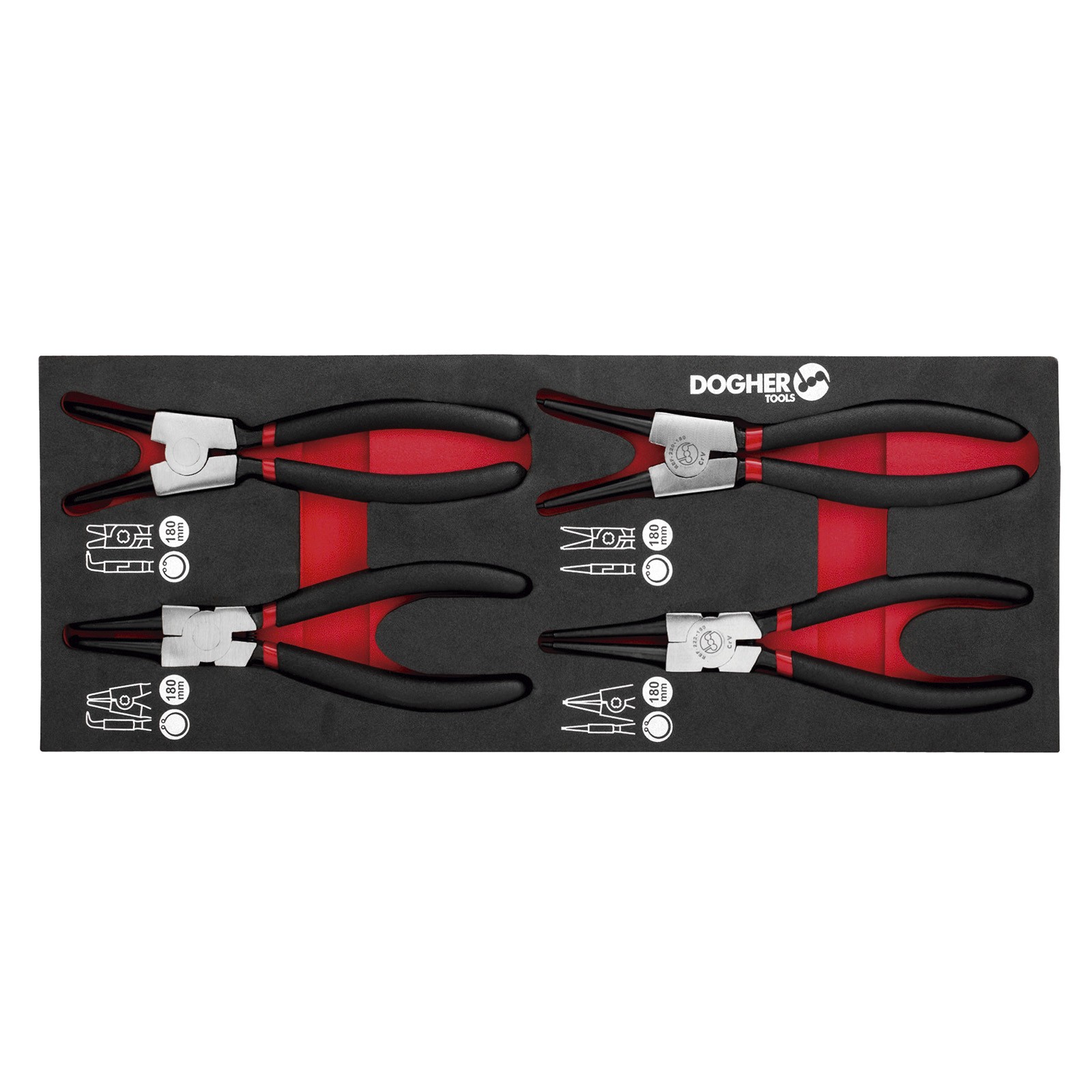 Bandeja Combinable DOGHER 1/4 - 4 Alicates Seeger
