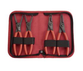 Juego 4 Alicates Seeger Pro 155mm en Estuche de Cremallera