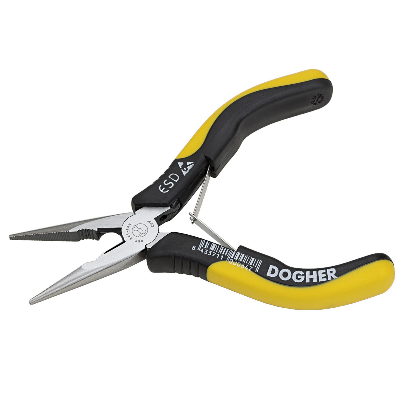 Mini Alicate DOGHER Bocas Semirredonda Corte ESD 125mm