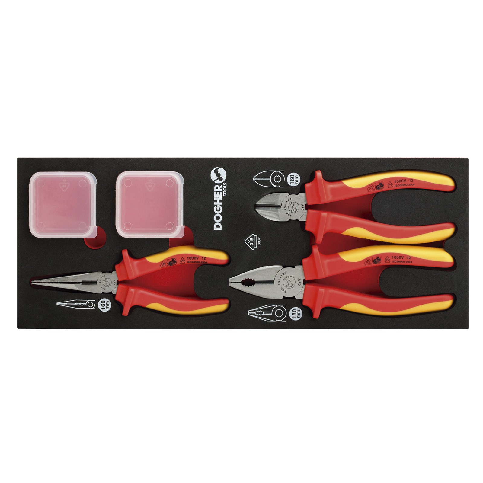 Bandeja Combinable DOGHER 1/4 - 3 Alicates Aislados VDE