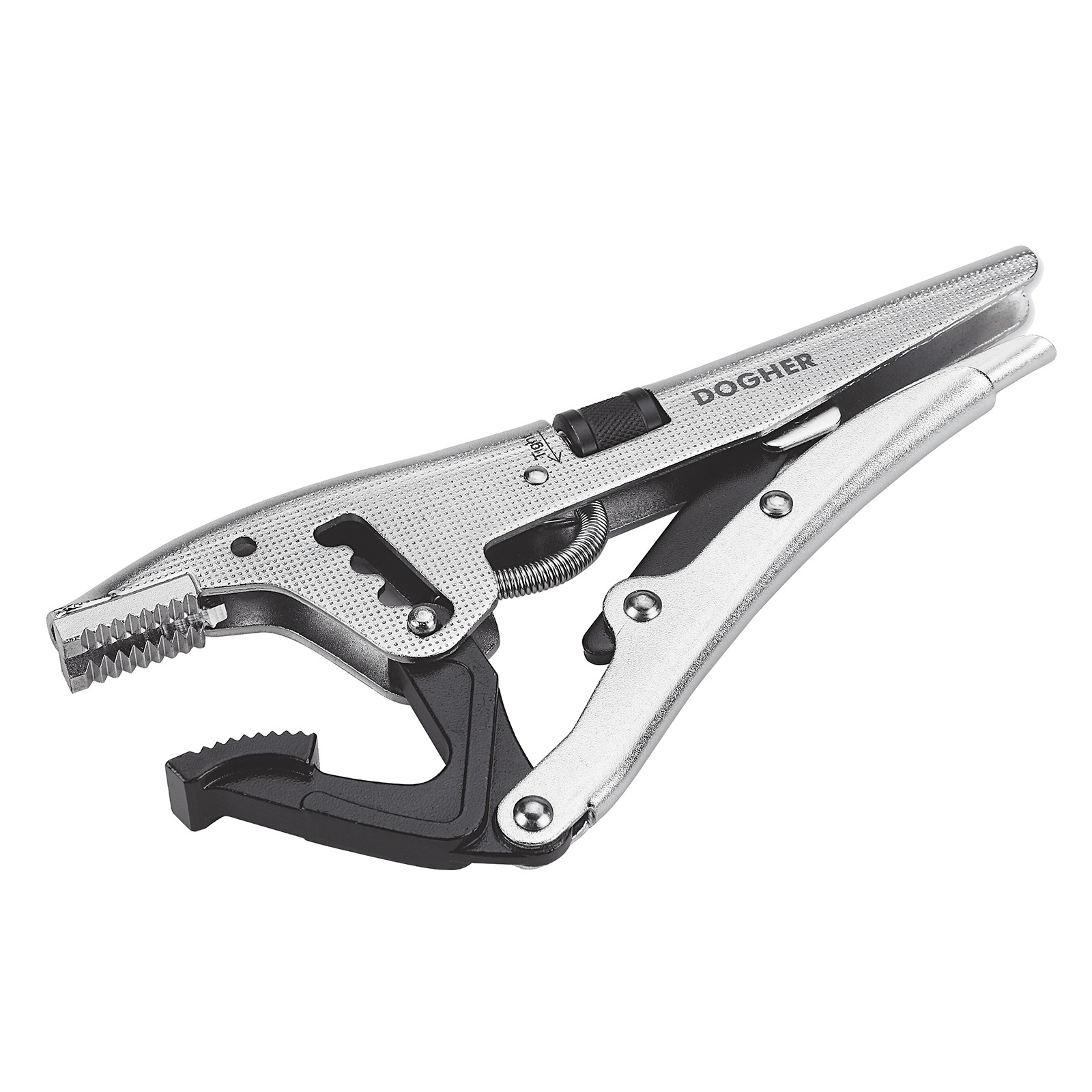 Expositor Mostrador 10 Tenazas Grip Gran Capacidad DOGHER Boca Recta