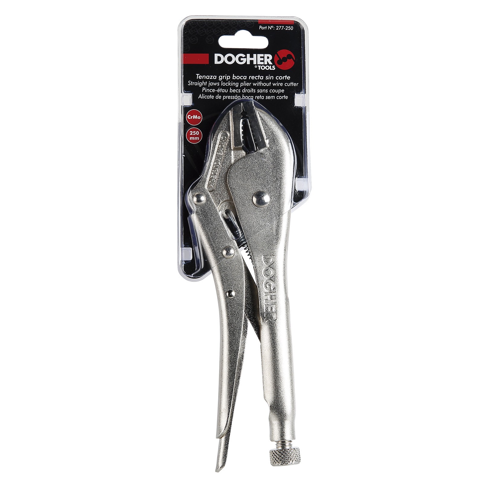 Tenaza Grip DOGHER Boca Recta sin Corte CrMo