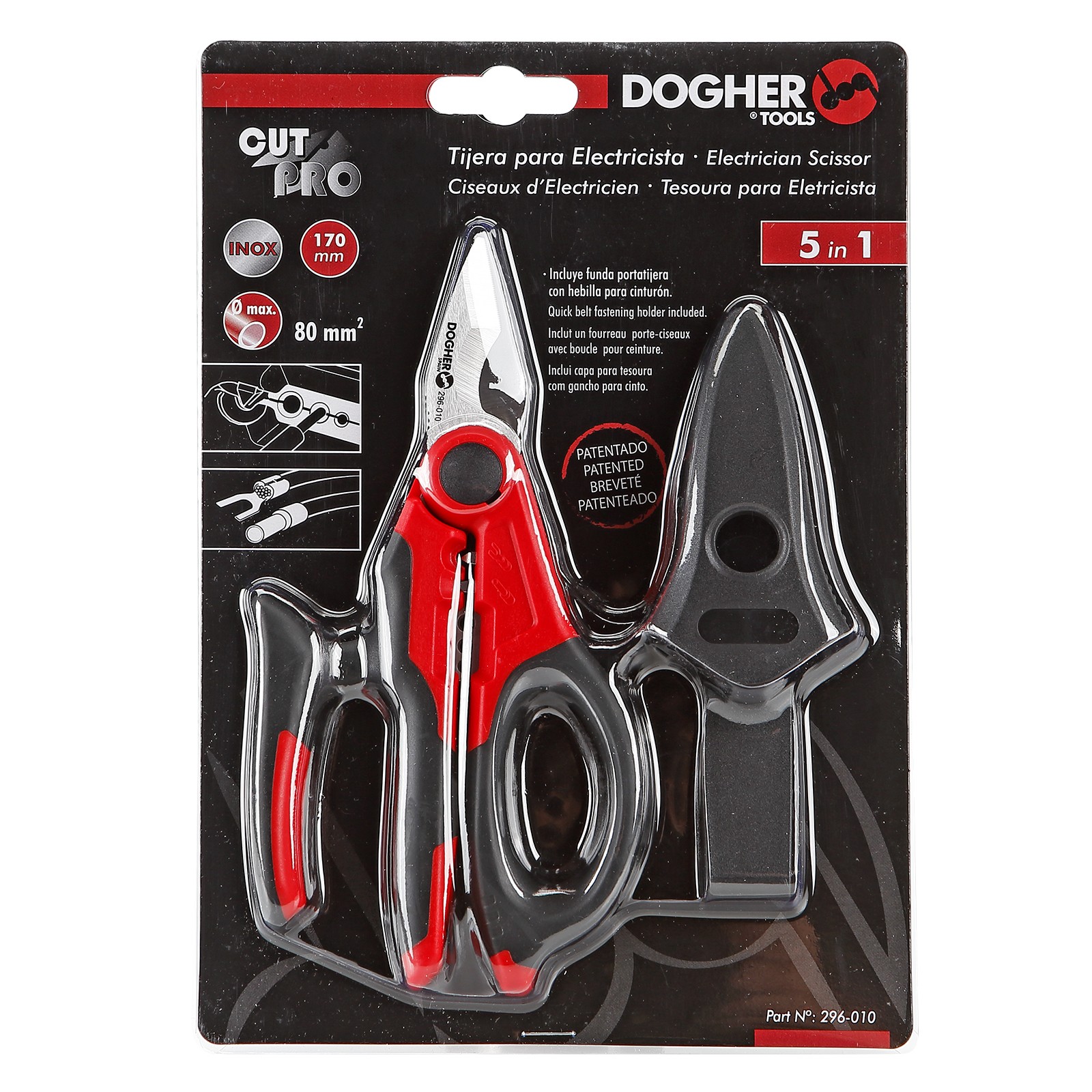 Expositor Mostrador 12 Tijeras Electricista CUT PRO DOGHER 5 en 1