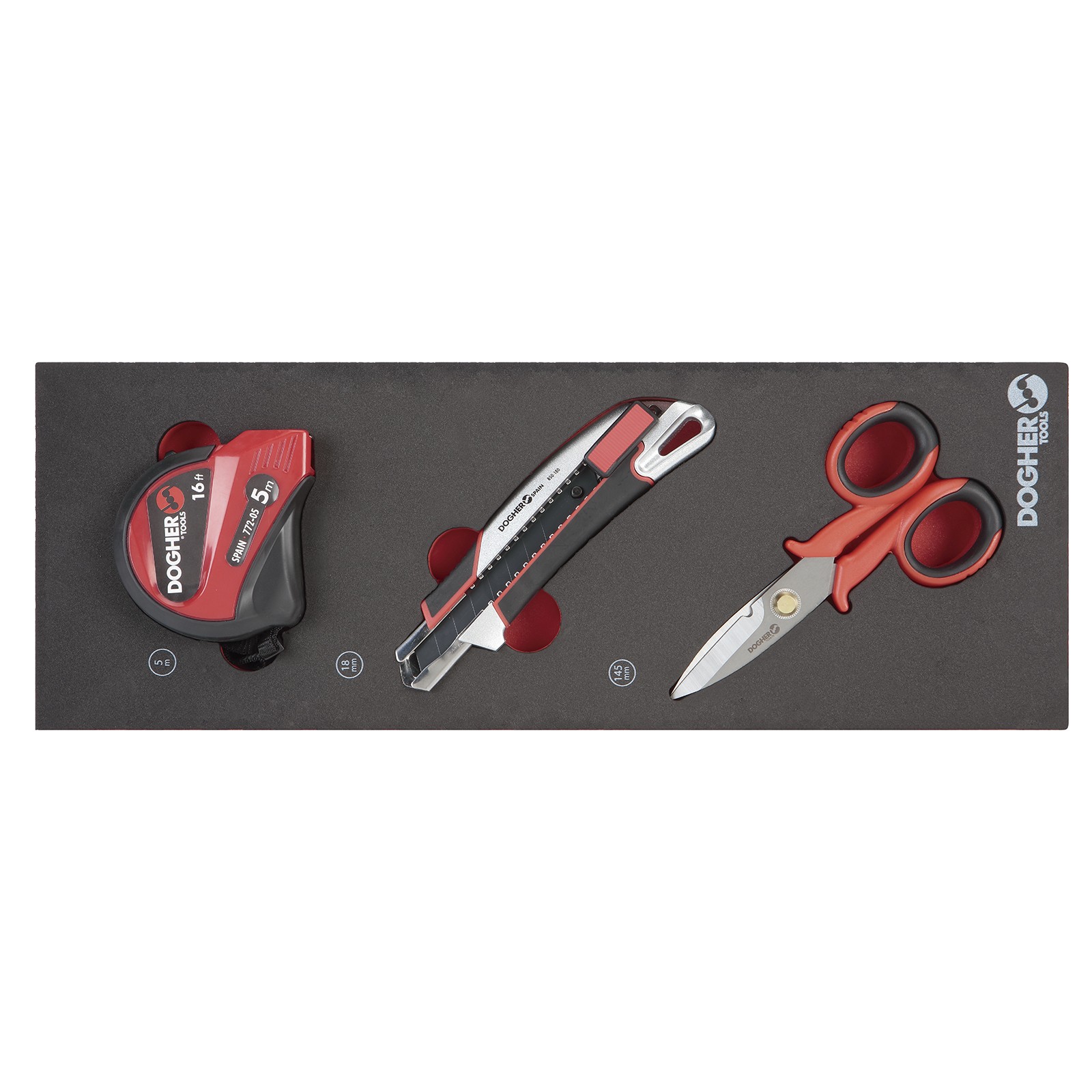Bandeja Combinable 1/4 - 3 Piezas Flexómetro SAE y Corte
