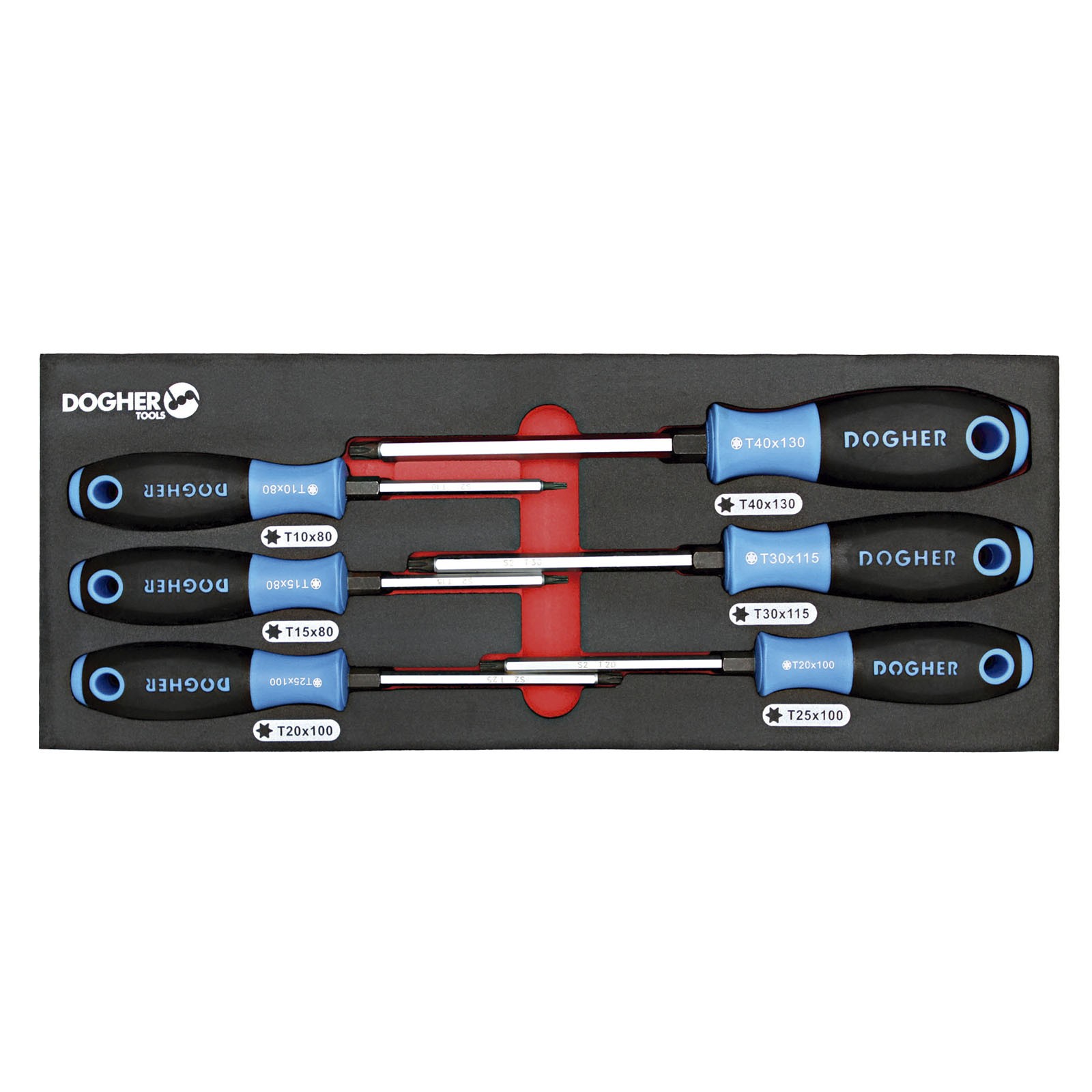 Bandeja Combinable DOGHER 1/4 - 6 Destornillador Boca Torx Industrial Plus