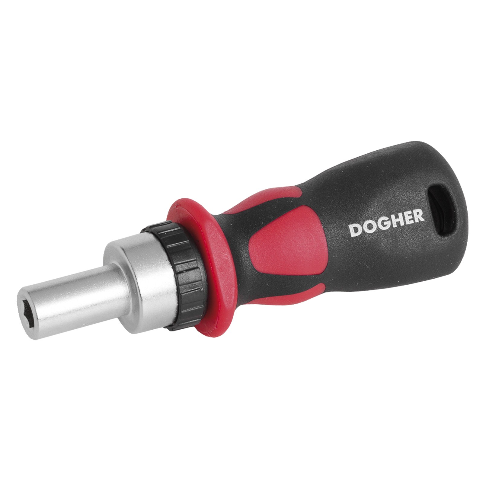 Destornillador Profesional DOGHER de Carraca Corto Para Puntas 1/4