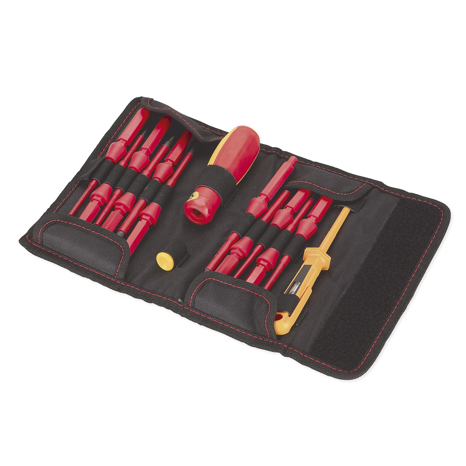 Juego 14 Piezas Destornillador DOGHER Varilla Intercambiable Aislada VDE 1000V CrMo Funda