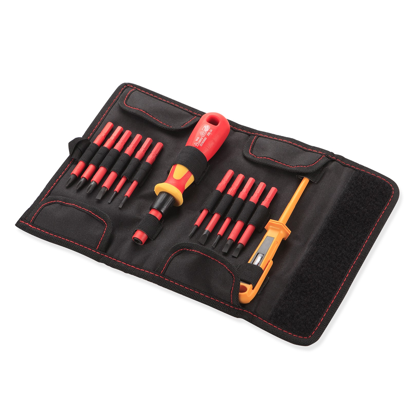 Juego 13 Piezas Destornillador DOGHER Varilla Intercambiable Aislada VDE 1000V CrMo Funda
