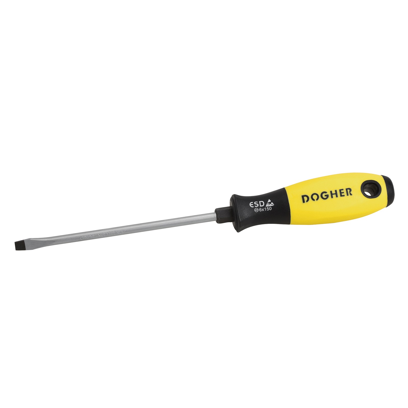 Destornillador Profesional DOGHER ESD CrMo Boca Plana