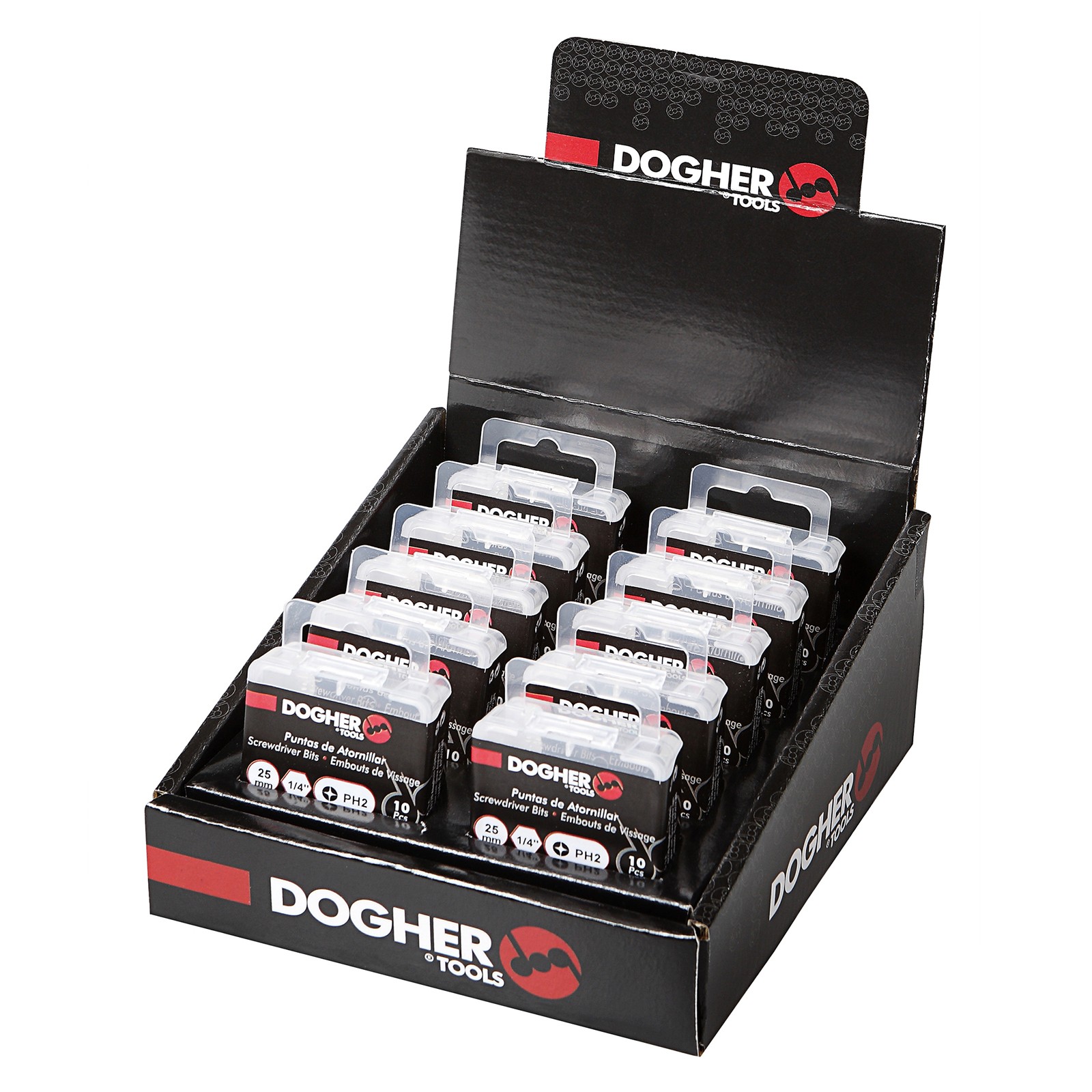 Expositor Mostrador Mixto Puntas de Atornillar DOGHER S2 25mm Phillips - Pozidriv