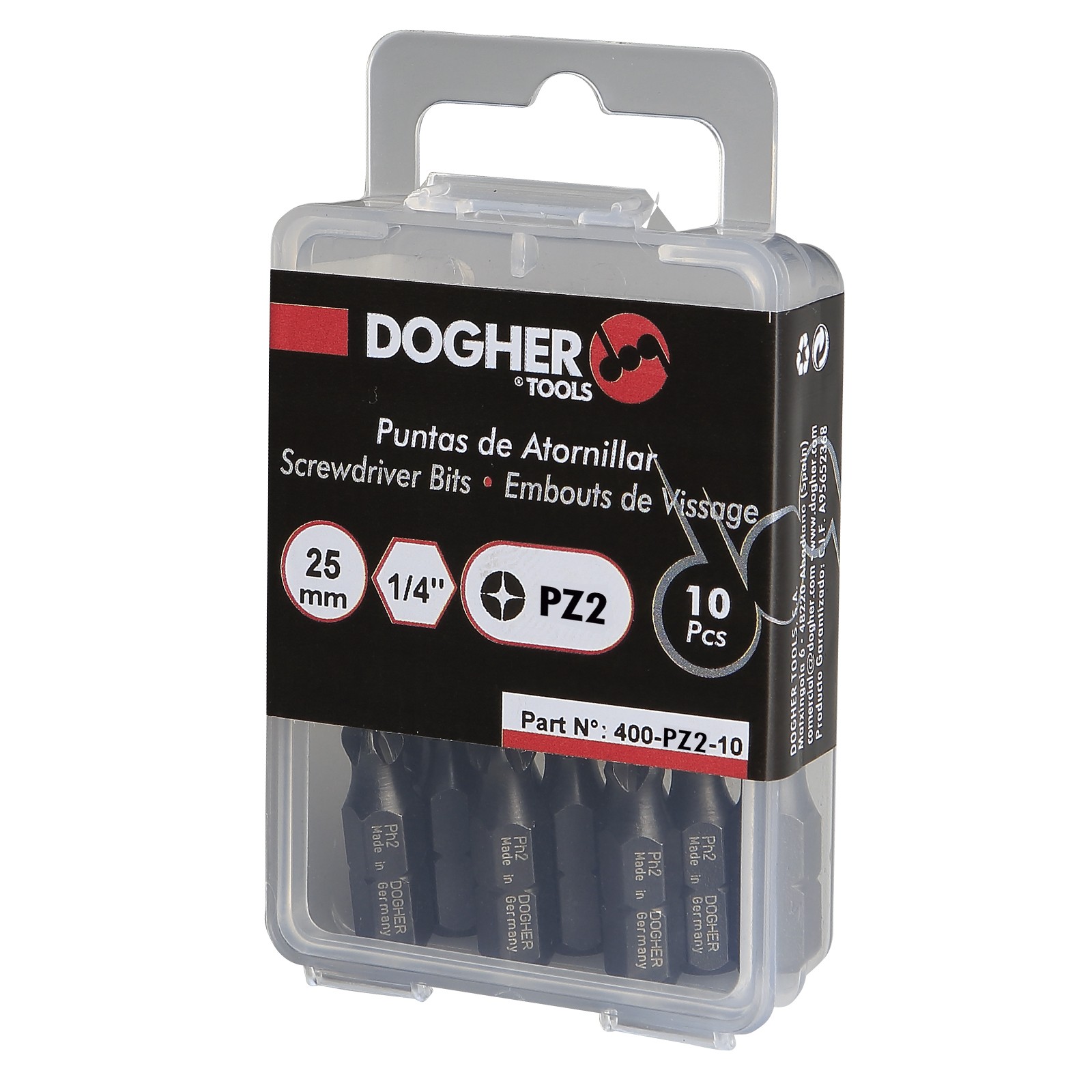 Expositor Mostrador Mixto Puntas de Atornillar DOGHER S2 25mm Phillips - Pozidriv Portapuntas