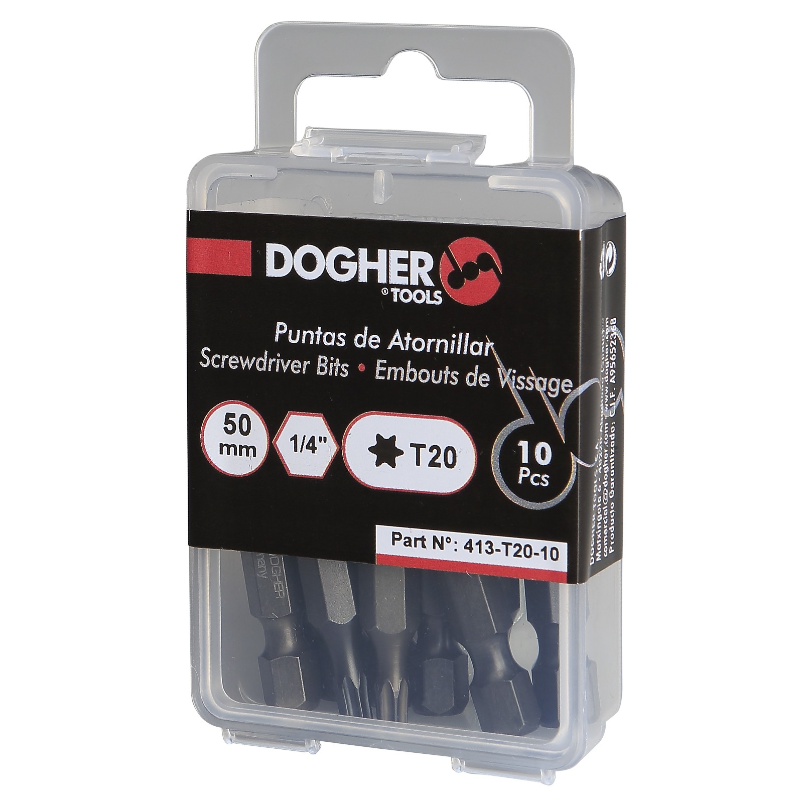 Caja 10 Puntas de Atornillar DOGHER S2 50mm Torx