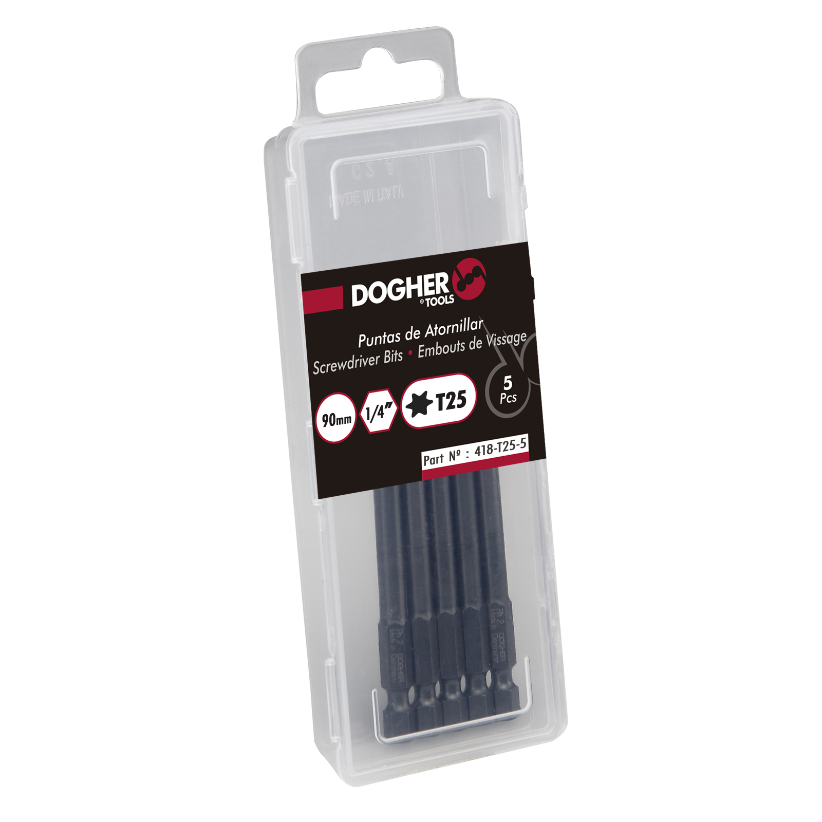 Caja 5 Puntas de Atornillar DOGHER S2 90mm Torx