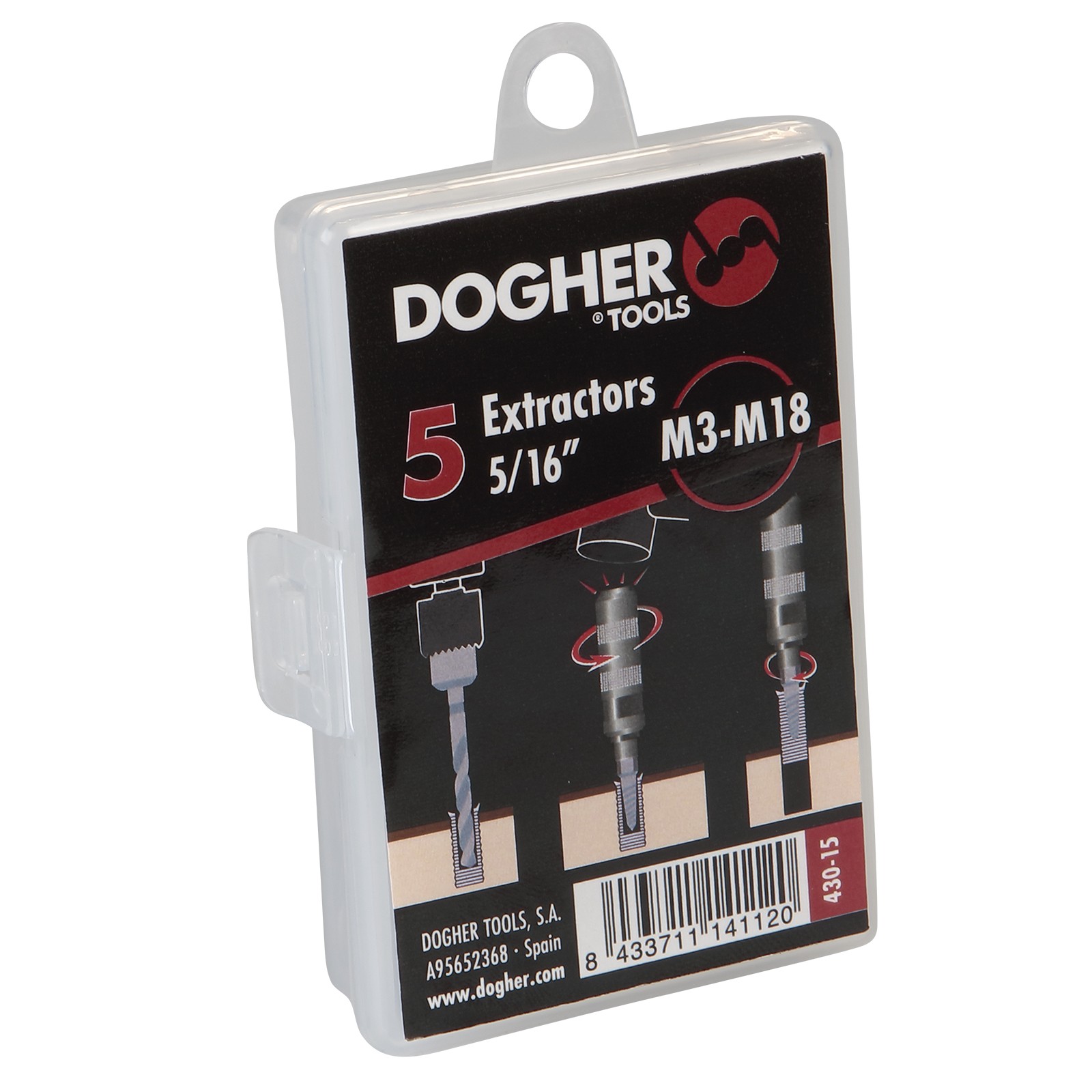 Juego 5 Extractor Cónico 5/16" de M3-M18