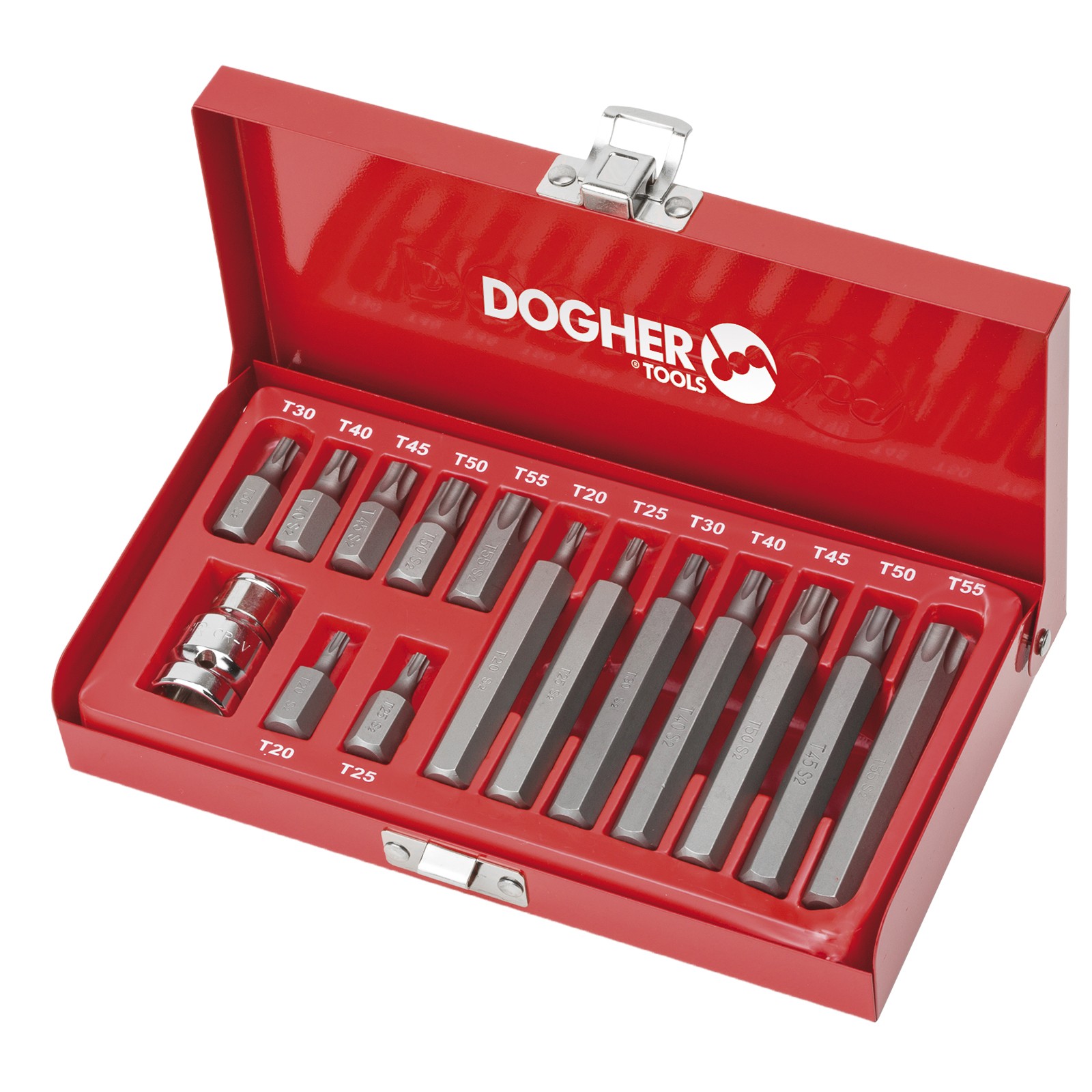 Estuche 15 Puntas de Atornillar DOGHER 10mm S2 Torx
