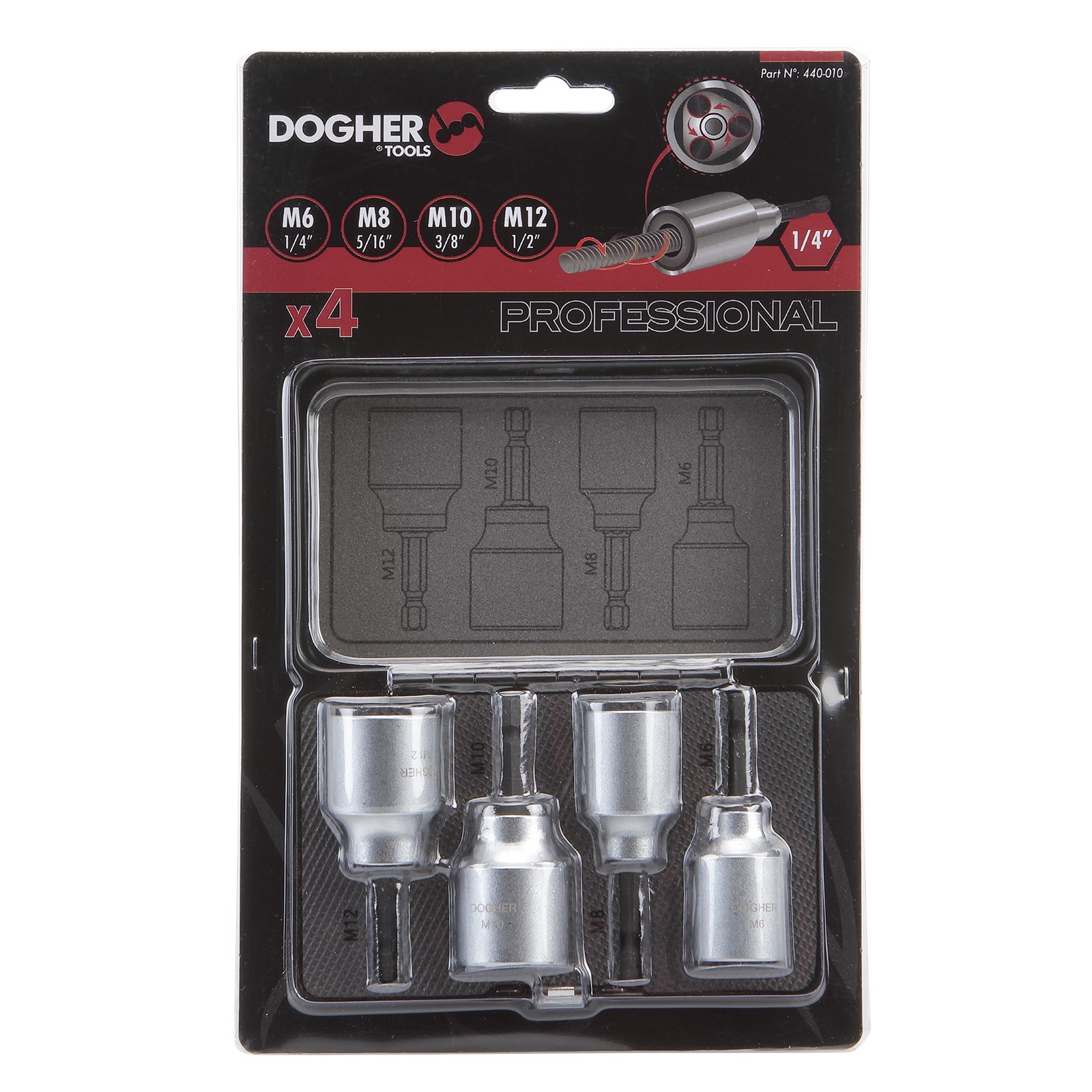 Juego DOGHER 4 Vasos 1/4