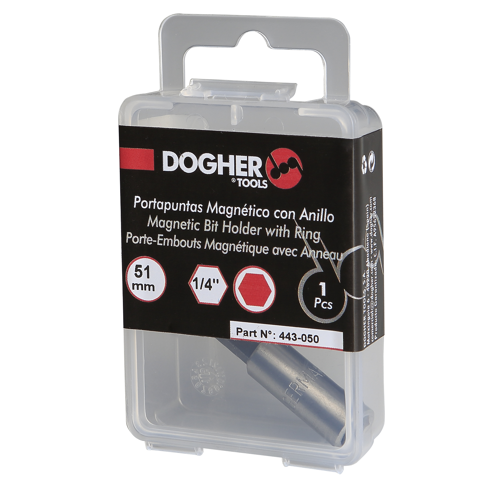 Adaptador DOGHER Puntas de Atornilllar de Impacto 60mm 1/4