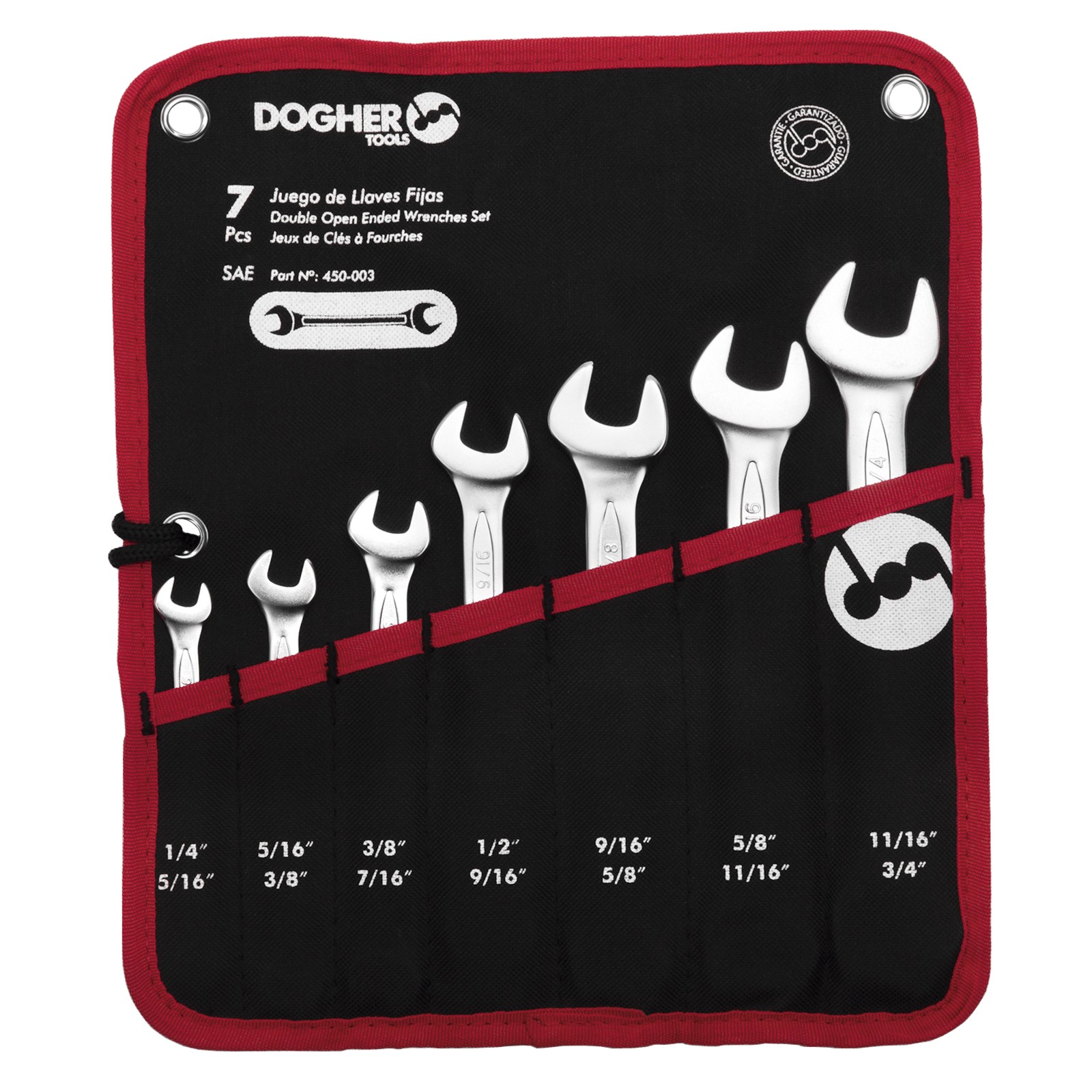 Bolsa Nylon DOGHER 7 Llaves Doble Boca Abierta SAE Vacía