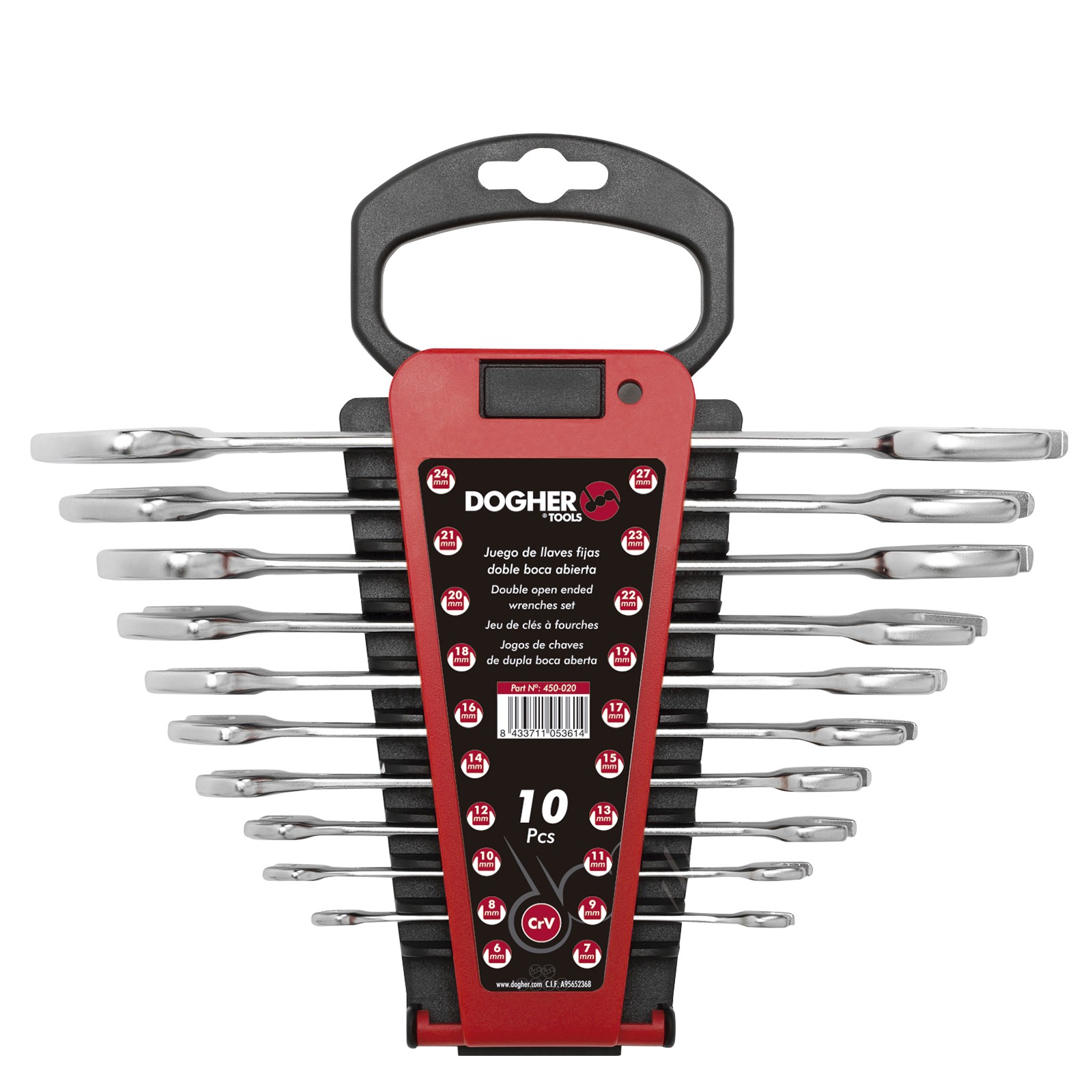 Soporte Plástico DOGHER 10 Llaves Fijas Vacío