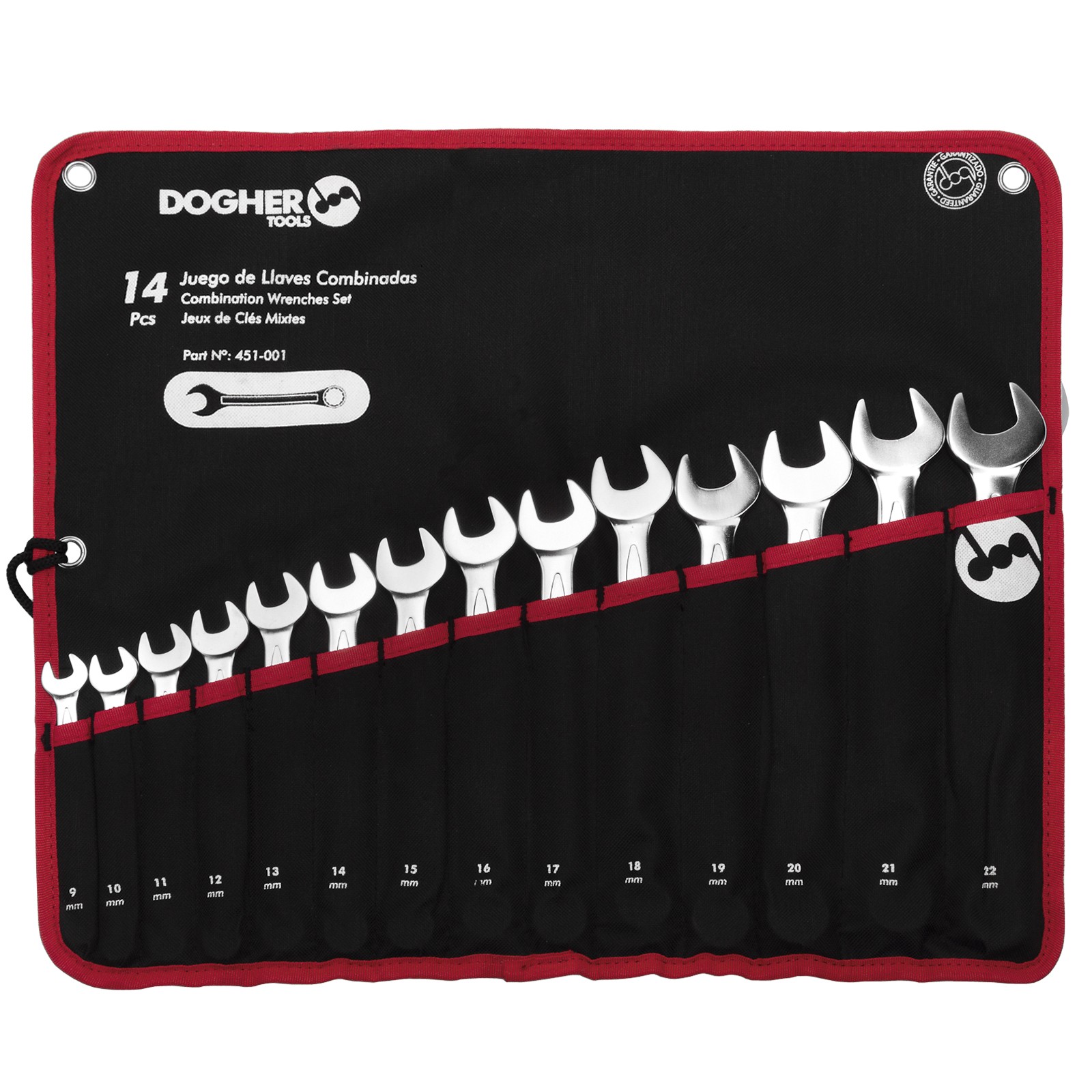 Bolsa Nylon 14 Llaves DOGHER Combinadas 9-22mm