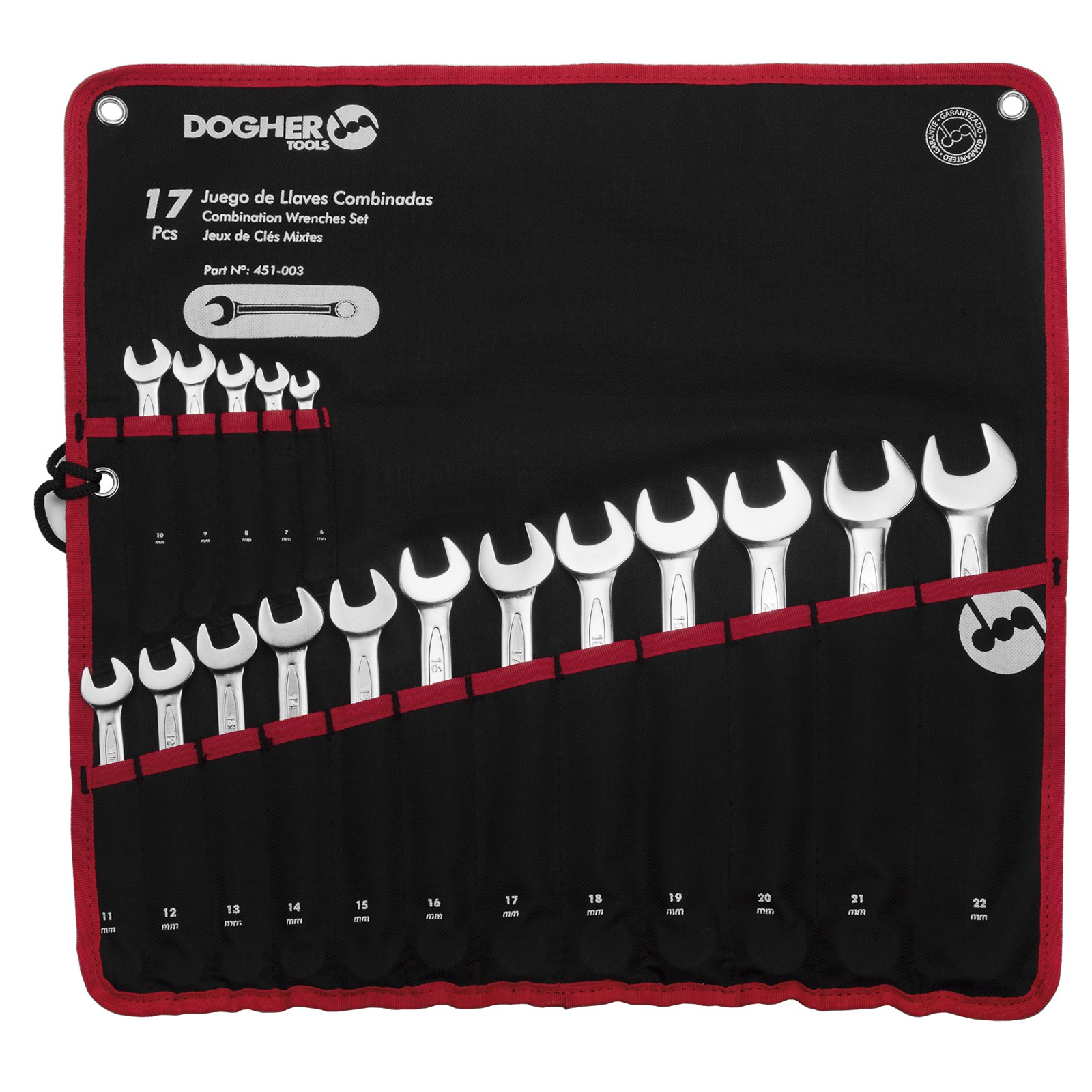 Bolsa Nylon DOGHER 17 Llaves Combinadas Vacía