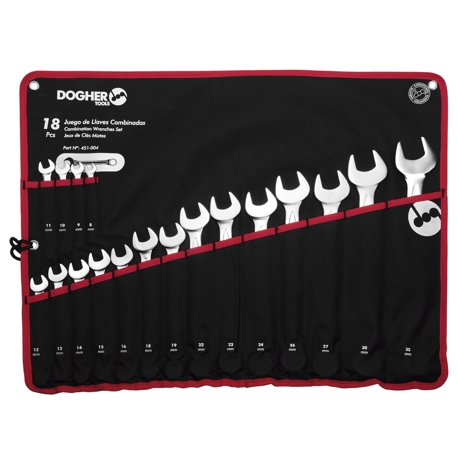 Bolsa Nylon 18 Llaves DOGHER Combinadas 8-32mm