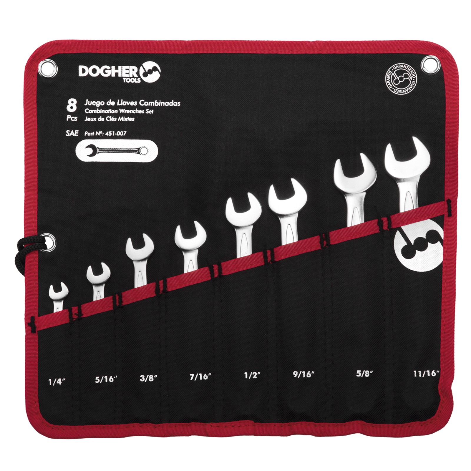 Bolsa Nylon 8 Llaves DOGHER Combinadas SAE