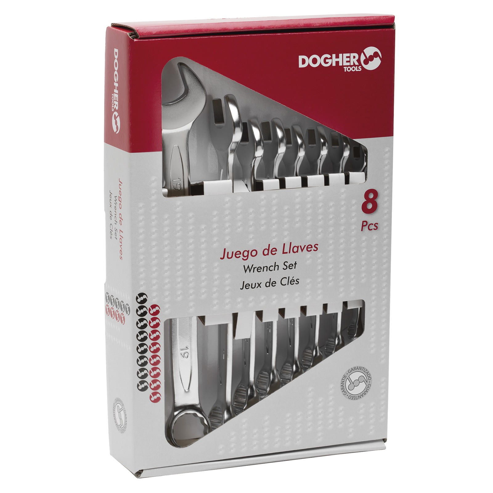Caja 8 Llaves DOGHER Combinadas 8-19