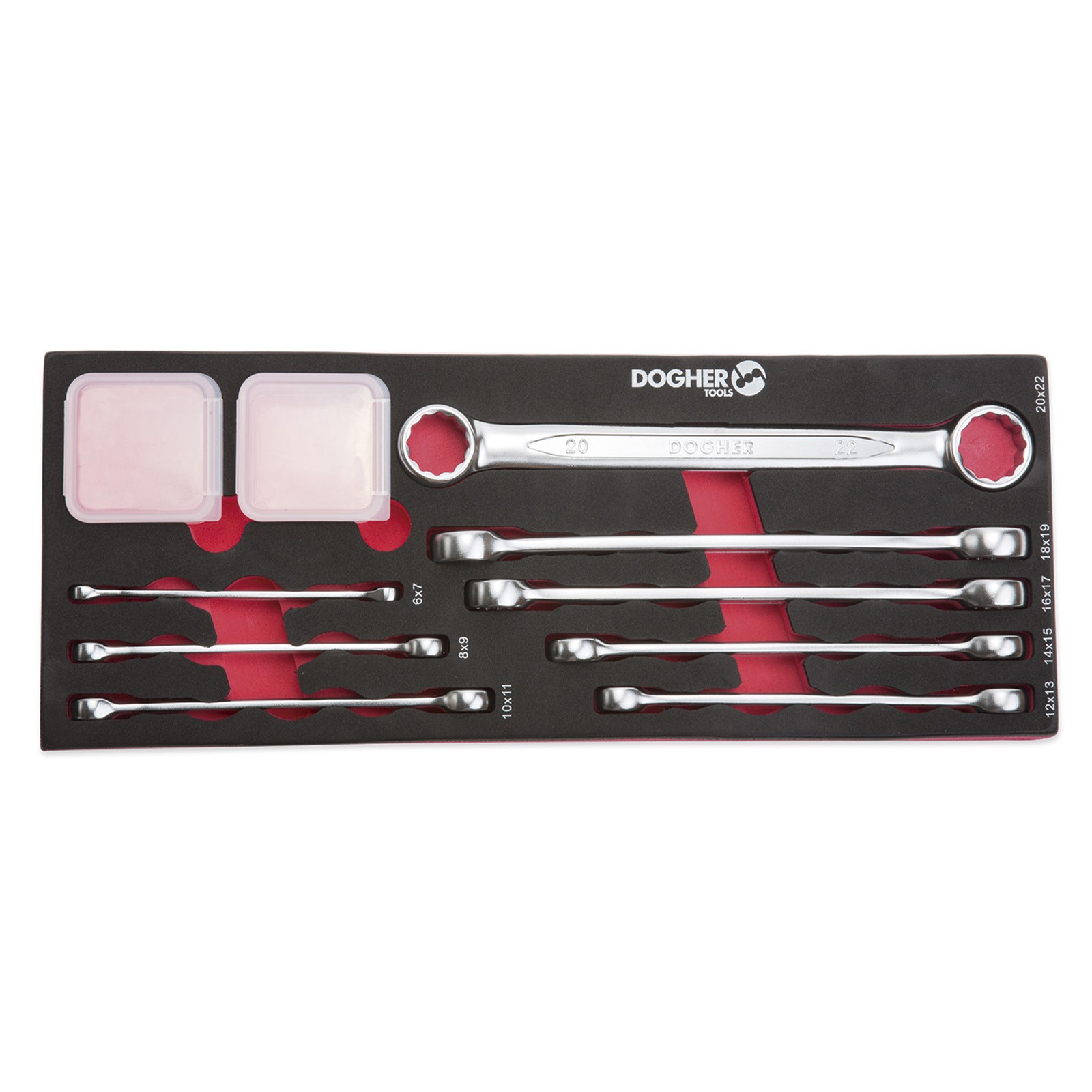 Bandeja Combinable DOGHER 1/4 - 8 Llaves Doble Boca Estrella Plana