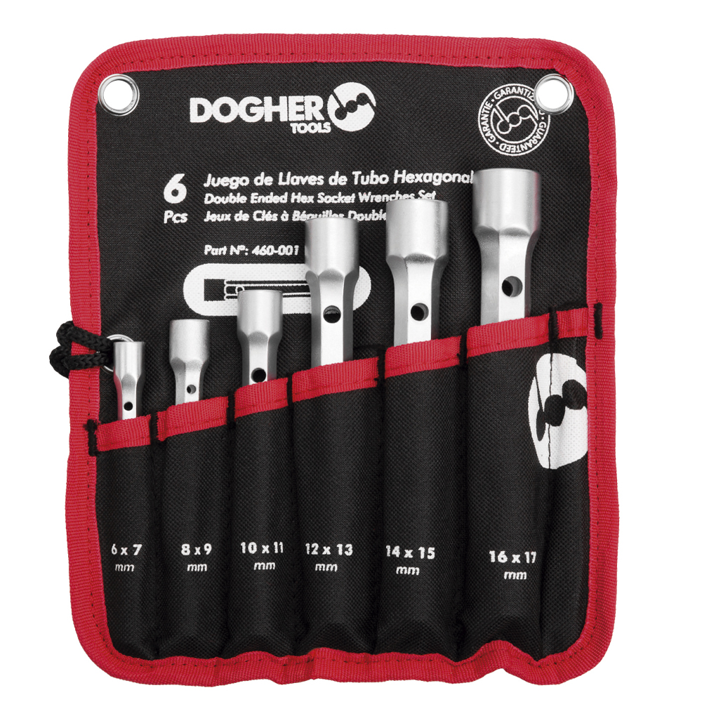 Bolsa Nylon 6 Llaves de Tubo Hexagonal DOGHER CrV Forjada
